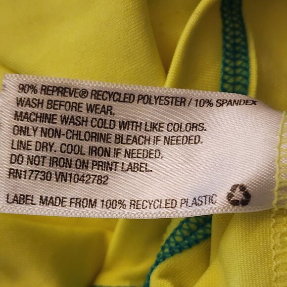 Cat & Jack 9M Neon Yellow Long Sleeve Rash Guard Swim Shirt Baby UPF Sun Protect - Picture 4 of 6